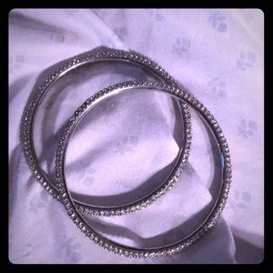Faux diamond bangles